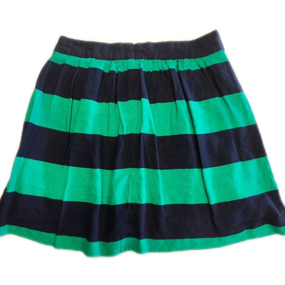 Banana Republic Navy and Green Striped Skirt